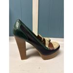 MIA Platform Loafer Heels Block Heel Lug Sole Leather Trim Color Block Shoes 7.5 Photo 3