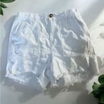 Aerie  Linen Blend White Shorts with Frayed Hrm Small Photo 0