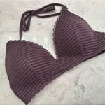 Shade & Shore  Knit Crochet Underwire Padded Push Up Bikini Top Purple Sz 38B New Photo 3