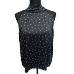 Generation Love  100% Silk Star‎ Print Satin Top Women's Size Large Sleeveless Photo 6