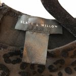 Slate + Willow Mini Dress Velvet Burnout Leopard Print Flounce Ruffle Black 2/XS Photo 3