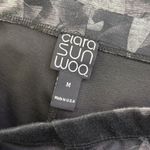 Clara Sun Woo Monochrome Pull on Legging Pants Size M Stretch Knit Floral Black Size M Photo 3