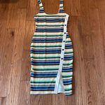 EXPRESS NWT colorful striped tank dress sideābuttons small Photo 1