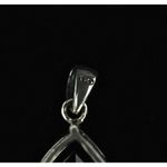 American Vintage Black TEARDROP PENDANT Hematite Gem Marcasite Sterling Silver For Necklace 18mm Photo 4