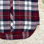 Rails Dress Nadine Button Down Long Sleeve Mini Plaid Red Navy White S Photo 7