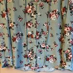 My Michelle LARGE Multicolored Floral V-Neck Long Sleeve Peasant Blouse Aqua Photo 6