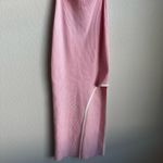 Baby Pink White Contrast Cut Out Midi Dress Photo 1