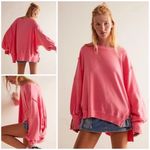 Free People Camden Sweatshirt Pullover Camellia Pink Oversized Slouchy XL Photo 1