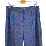 Long‎ Tall Sally Paisley Printed Tapered Pants Blue Black Size US 8 Photo 2