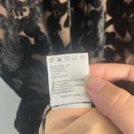 Foxiedox Anthropologie  Burnout Velvet 3/4 length sleeves mini dress black size S Photo 7