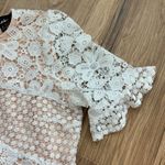 Lulus ‎ My Dearest White Lace Short Sleeve Mini Dress Size Small  Like New Photo 2