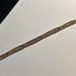 Women’s Gold Tone Rope Chain Clear Rhinestone Tennis Bracelet 7 1/8 Inch Photo 8