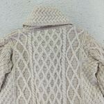 Carraig Donn Cable Knit Merino Shawl Collar Medium Cardigan Sweater Ireland Tan Photo 7