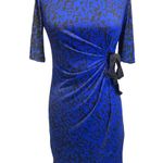Taylor Blue Black Abstract Sheath Dress Size 2 Photo 0