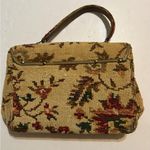 Spilene Vintage Floral Tapestry Handbag Red Photo 1
