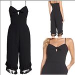 Adelyn Rae Sandy Black Tassel Midi Jumpsuit Photo 2