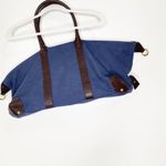 Cuyana  navy canvas leather weekender overnight bag Photo 5
