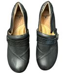 Nurse Mates  Pillow Top Black Leather Clogs Size 10 Photo 1