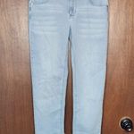 J. Jill Oxford Wash Woman’s Authentic Fit Crop Denim Pants with Fringe Size 4 Blue Photo 2