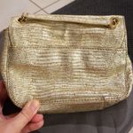 Michael Kors 💕💕 Lizard Embossed Leather Turnlock Crossbody Bag ~ Metallic Gold Photo 1
