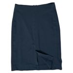 MM.LaFleur Navy Blue Greenpoint Center Back Zip Pencil Skirt Front Slit Size 6 Photo 2