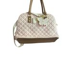 Betsey Johnson  Quilted Satchel Pink Faux‎ Leather Butterfly Charm Shoulder Bag Photo 1