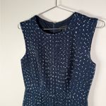 J.Crew  Navy Bouclé Tweed Sleeveless Fit & Flare Dress Photo 2
