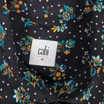 CAbi 3440 Whimsy Floral Black Collared Sleeveless Button Up Blouse 3440 Photo 3