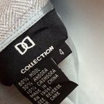 Doncaster Blue & White Midi Pencil Skirt | Wool Angora Blend | Size 4 Photo 4