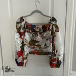 Farm Rio Off White Blouse Forest Birds Photo 1