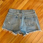 AGOLDE  Light Blue Distressed Jean Shorts Photo 2