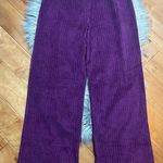 Farm Rio Corduroy Burgundy Flare Pants Size XS Photo 6