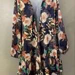 Lulus Navy Floral Wrap Robe Photo 0