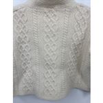 Paul James 100% Wool Cropped Jacket Cardigan Womens Sweater S Ivory Cable Knit * Photo 9