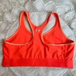 Under Armour Orange Compression Sports Bra Size Large Racerback Activewear Photo 5