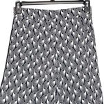 Max Studio  Wide Leg Neutral Geometric Black White Print Pull-Up Pants Size L Photo 4