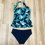 Tempt Me NWT  Two Plam leaf Piece Tankini Bathing Suits One Shoulder sz XL. Photo 2