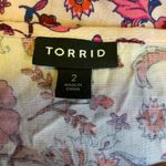 Torrid  bright floral boho hippie chic peasant top Photo 1
