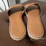 Karl Lagerfeld  Paris Slides Tan Raffia Sandals Size 9.5 Photo 2