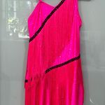 Revolution Dancewear  Flapper Hot Pink Sequin Fringe Costume Dress Adult Sz M Photo 0