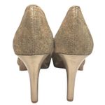 Tahari Women's Laura Gold Cap Toe Leather Platform Pumps Heel Size 8.5M Party Photo 6
