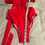Cupshe One Piece Swimsuit Women Size L Red Cutout Tie Back Monokini Bathing Suit Photo 11
