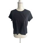 Lululemon  Black Mesh Crop Tee Shirt Size 8 Photo 1