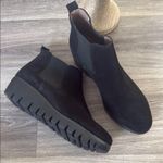 Wonders Black Ankle Boots 9 Women’s Wedge Leather Chelsea Booties Photo 2