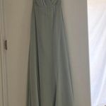 David's Bridal David’s Bridal bridesmaid dress in dusty blue - brand new, worn once. Size 10 Photo 0