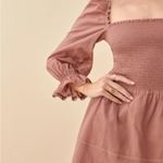 Reformation  Dusty Pink Smocked Dress 0 Photo 1