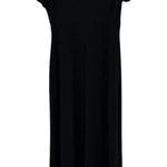 Tiana B Black Short Sleeve V Neck Gathered Maxi Dress Size S Photo 3