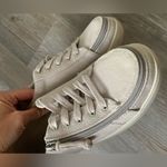 Billy Footwear Sneaker Shoes Zipper Canvas Tan Gray Beige Made Size 8.5 White Photo 12