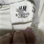 H&M White &  Cream Sleeveless Minimalist Dress Chic Unique NWT Size 10  Studio Photo 14