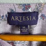 Artesia Women's Top Sleeveless Purple Floral Boho Chic Tie Front Size M EUC Size M Photo 2